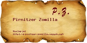 Pirnitzer Zomilla névjegykártya